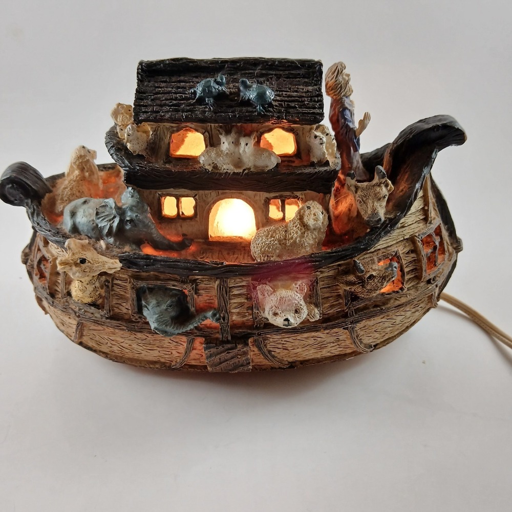 Vintage 1995 GWT Noah's Ark Light Up Nightlight Tested & Works - Picture 10 of 13